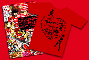 T-Shirt + tome 4 Du champagne, un cadavre et des putes